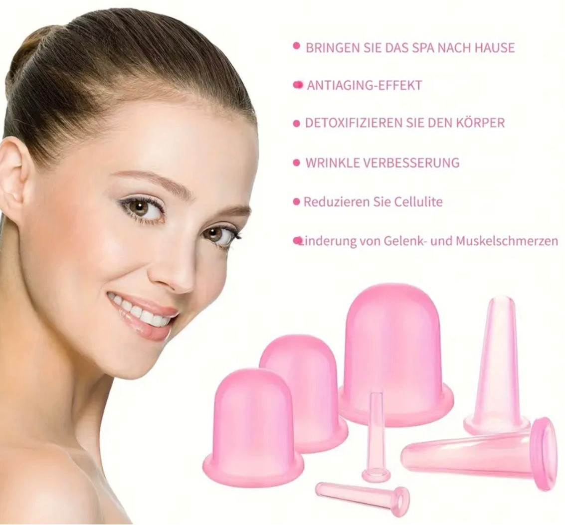 Silikonsauger-Set für Schröpfkopf-Vakuum-Massage