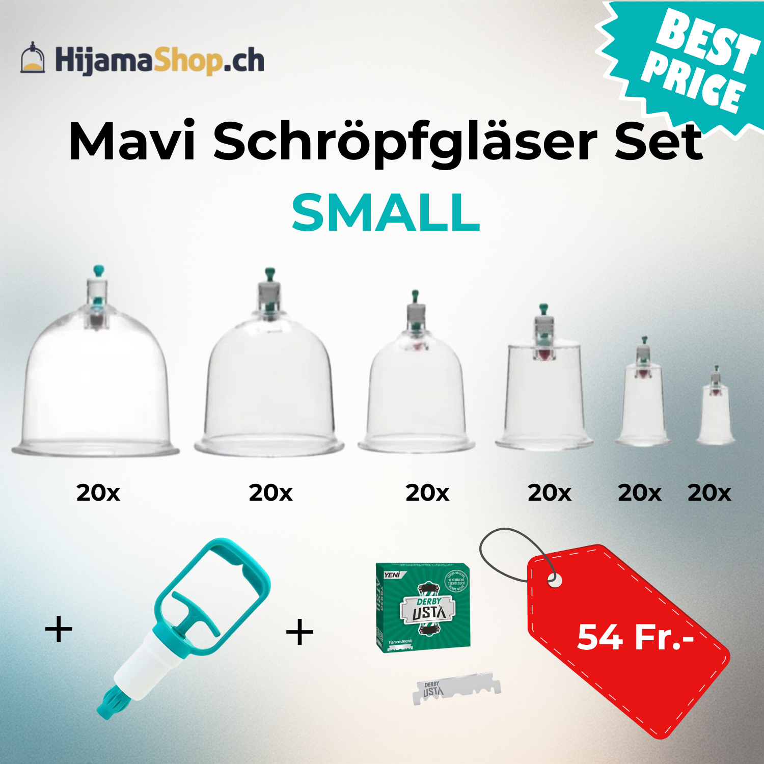 Mavi Schröpfgläser Set  ( S/M/L )