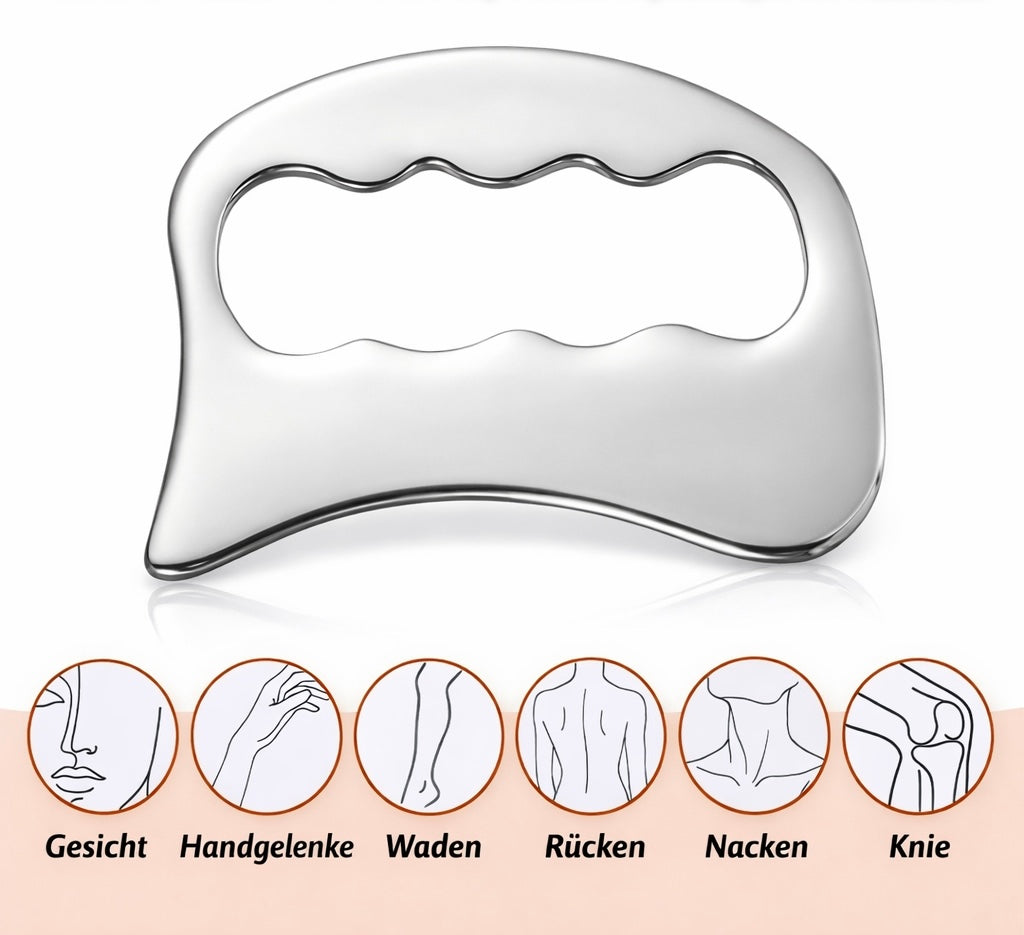 Gua Sha Massagebrett - Muskelschaber - Edelstahl